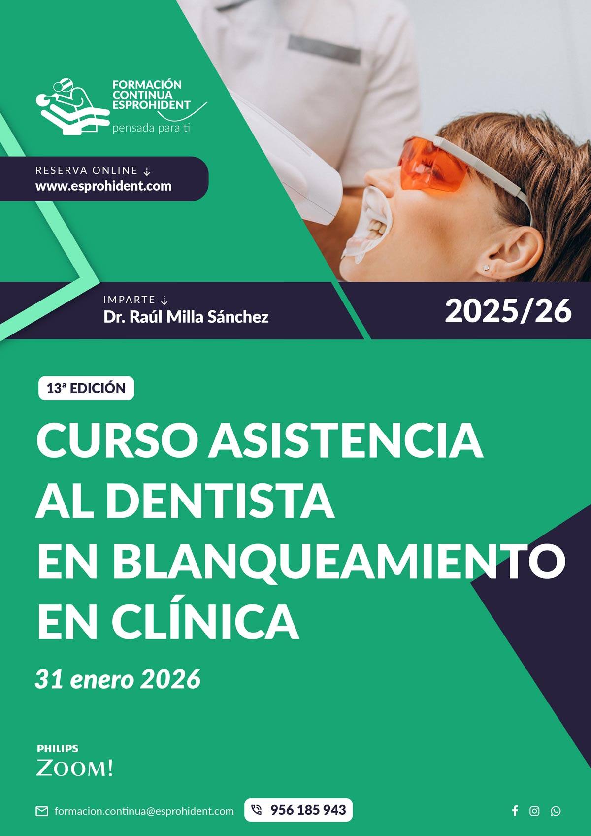 Curso Asistencia al Dentista en Blanqueamiento en Clínica 13ª Edición